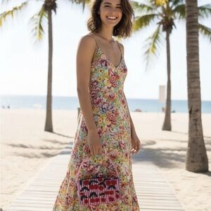 Handmade Beaded Cherry Shoulder Bag | Pink Red Fruit Purse